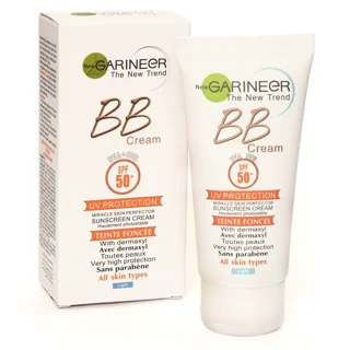 کرم ضدآفتاب گیاهی گارنیر spf50 انواع پوست رنگ بژ طبیعی
