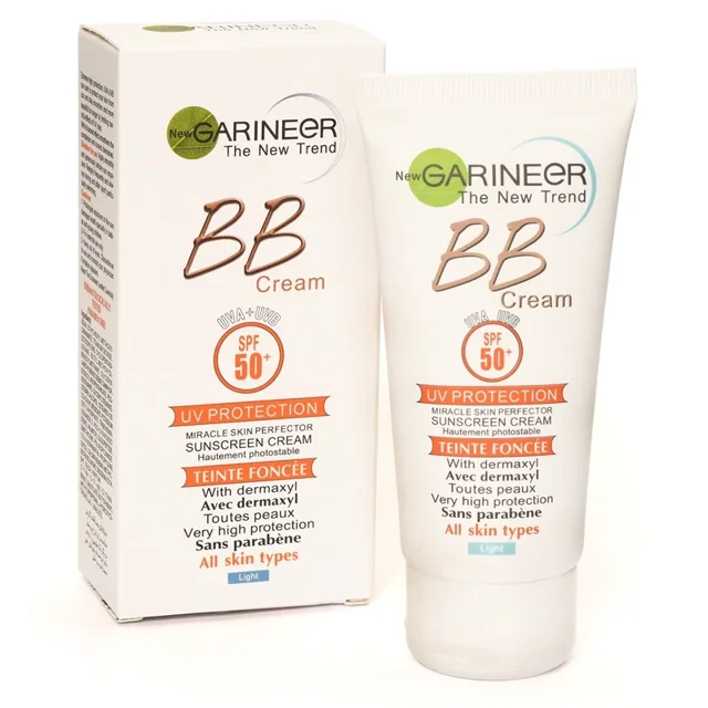 کرم ضدآفتاب گیاهی گارنیر spf50 انواع پوست رنگ بژ طبیعی