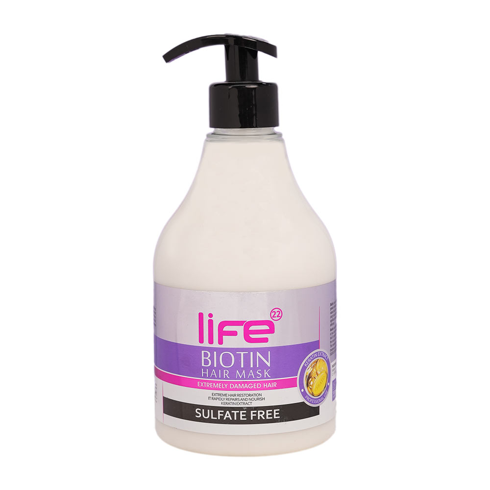 ماسک مو پمپی بیوتین لایف Life داخل حمام حجم 500 میل