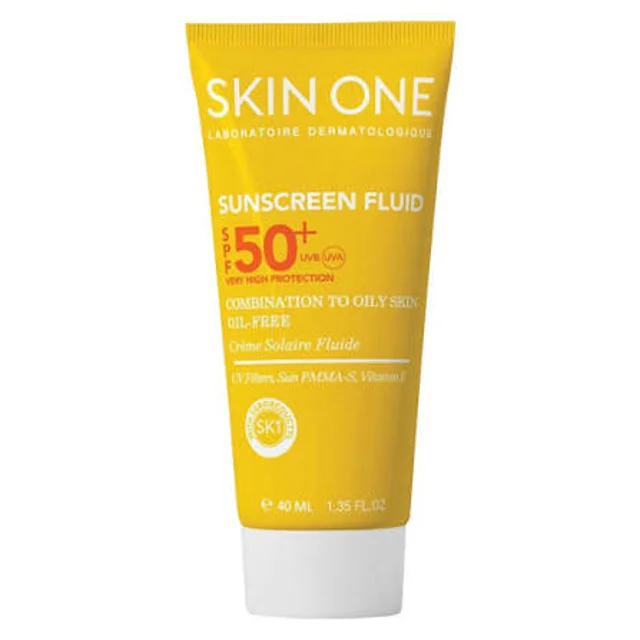 فلوئید ضد آفتاب بی رنگ اسکین وان مدل combination با SPF50 مناسب پوست های چرب و مختلط حجم 40میلی لیتر