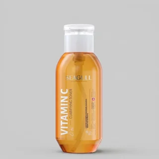 تونر روشنکننده صورت سی گل مدل Vitamin C مناسب پوستهای چرب و مختلط حاوی عصاره کاکادو و چای سبز