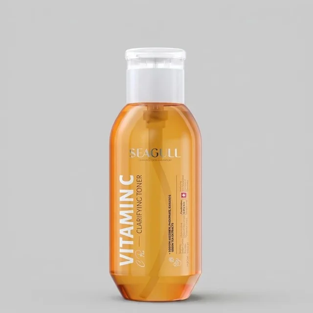 تونر روشنکننده صورت سی گل مدل Vitamin C مناسب پوستهای چرب و مختلط حاوی عصاره کاکادو و چای سبز