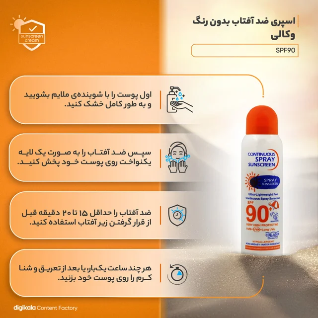 اسپری ضدآفتاب وکالی، حجم 230 میلیلیتر